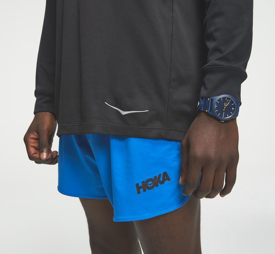 Hoka One One Top Panske Čierne - Performance 3/4 Sleeve - 35410-LRZN